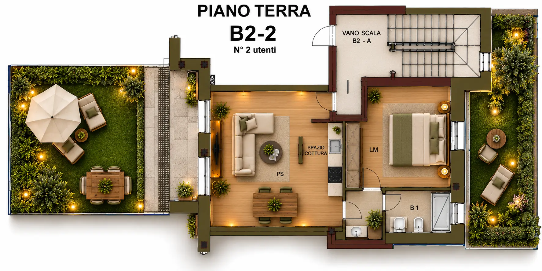 Planimetria B2-2 · Piano terra