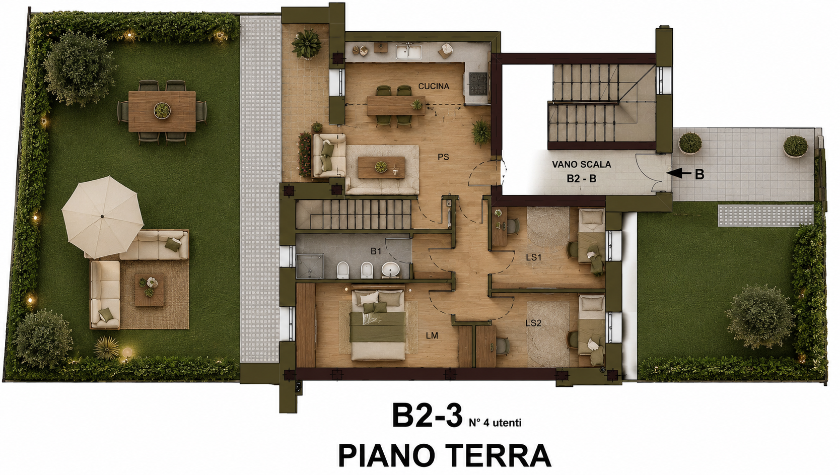 Planimetria B2-3 · Piano terra